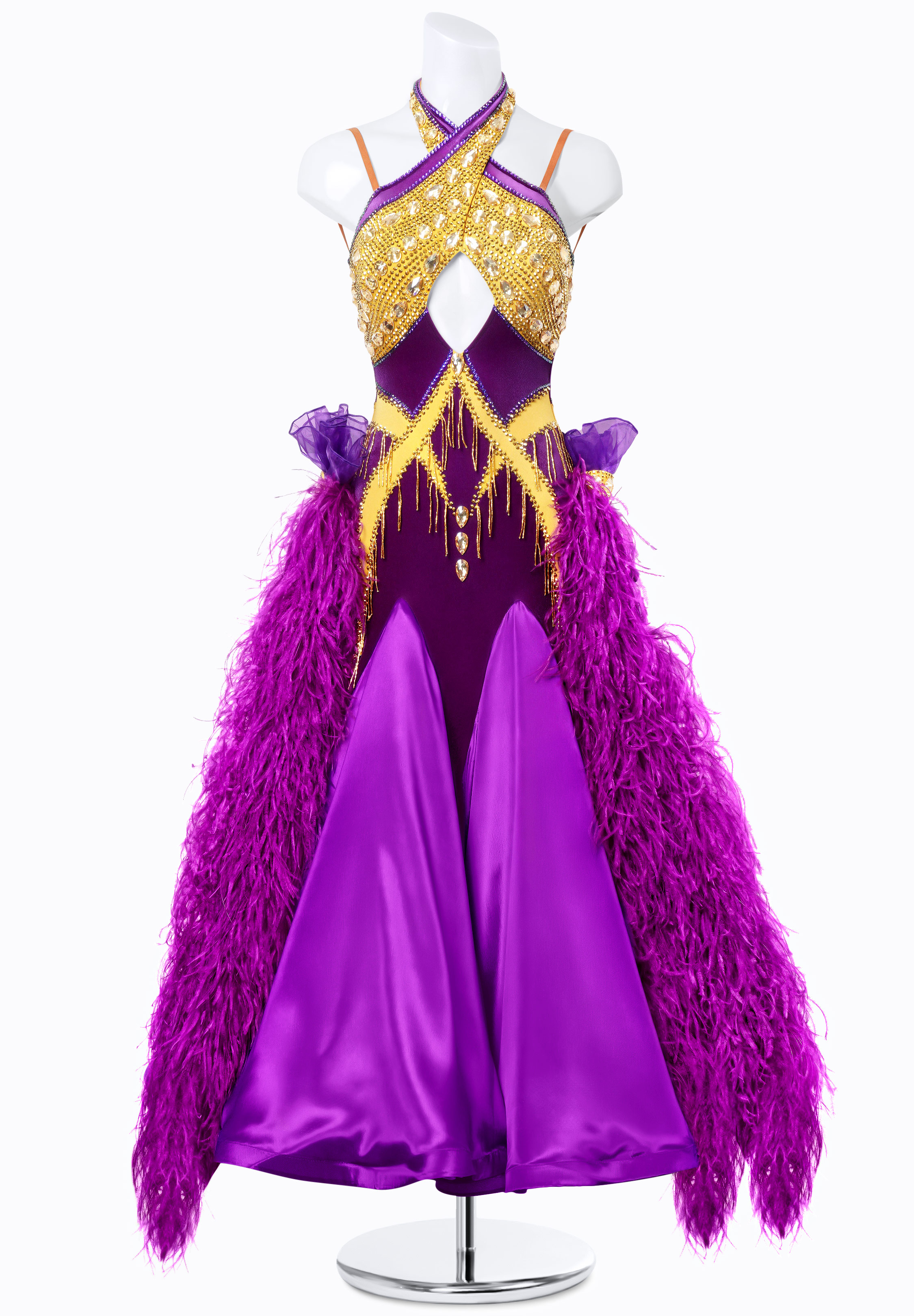 Velvet Halter Ballroom Gown MF-B0256