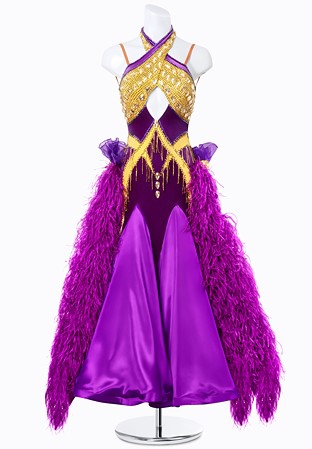 Velvet Halter Ballroom Gown MF-B0256