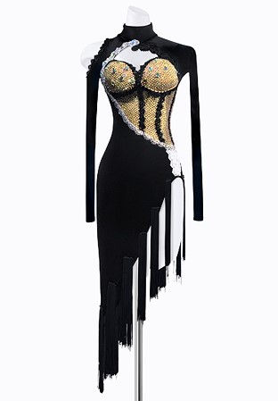 Velvet Lace Latin Dress PR-L215005