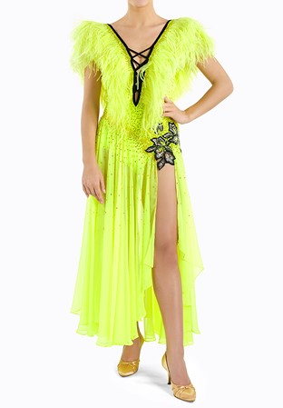 Victoria Blitz Neon Ostrich Smooth Gown Limof