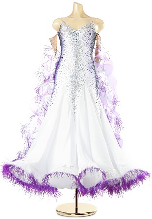 Wonderstruck Feathered Ballroom Stage Gown PCWB18010