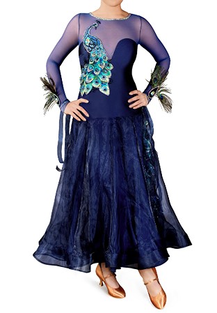 Zazoux Peacock Ballroom Dance Gown Z17S002