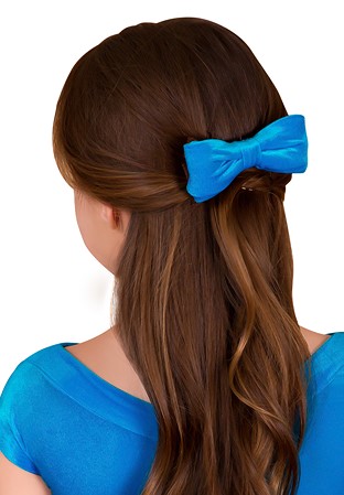 DSI Juvenile Hair Bow 1099-Turquoise Smooth Velvet