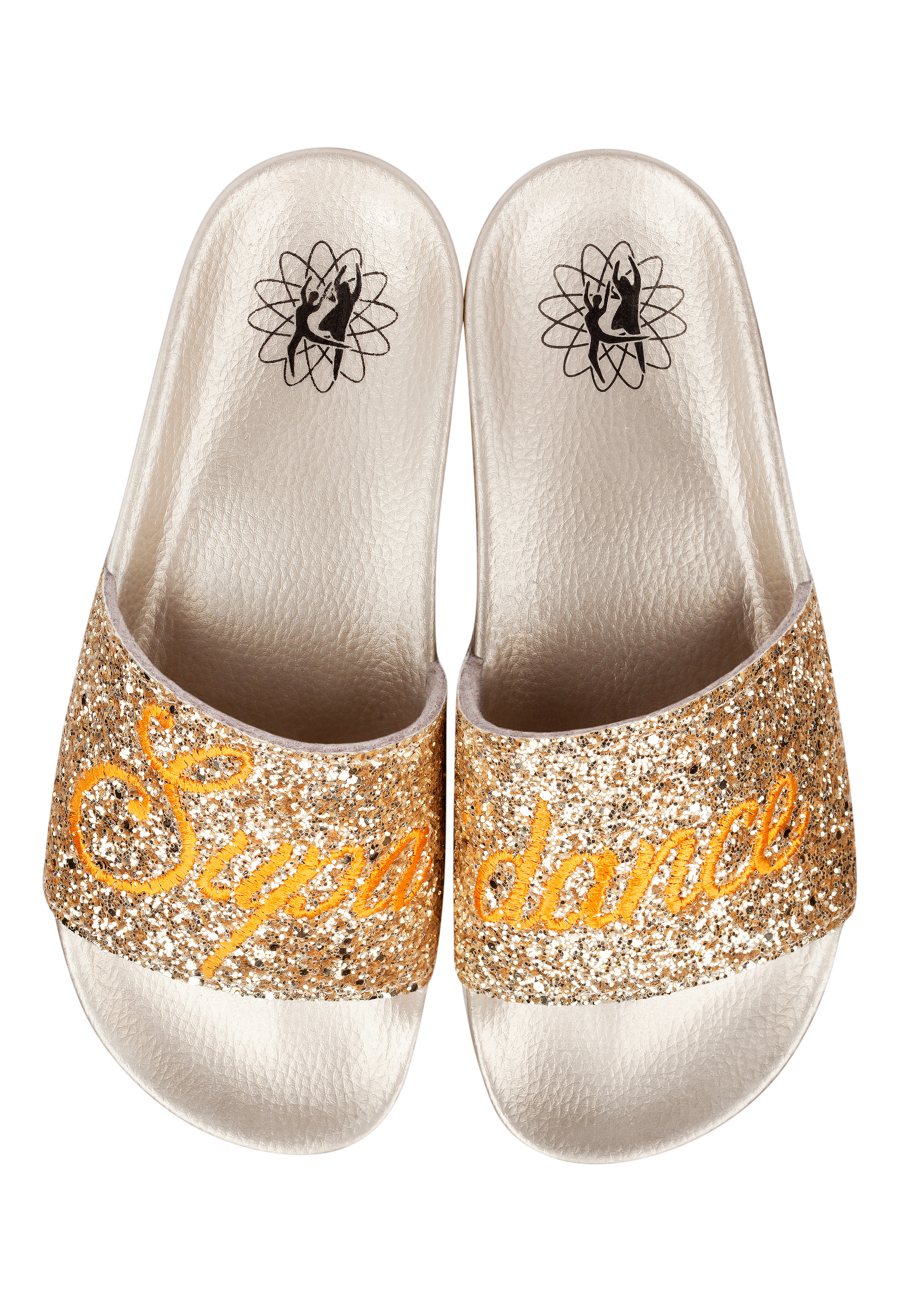 Supadance 7088 Kids Gold Glitter Slides Kids Accessory