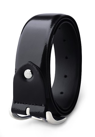 Armando Mens Waist Belt-00132 Black Patent