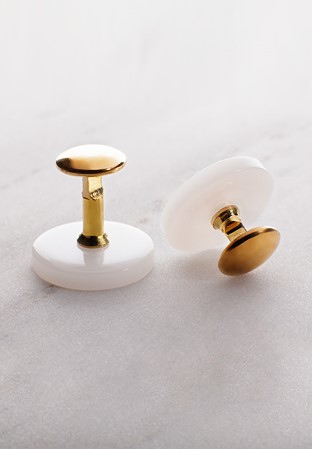Chrisanne Clover Collar Studs Set-Gold