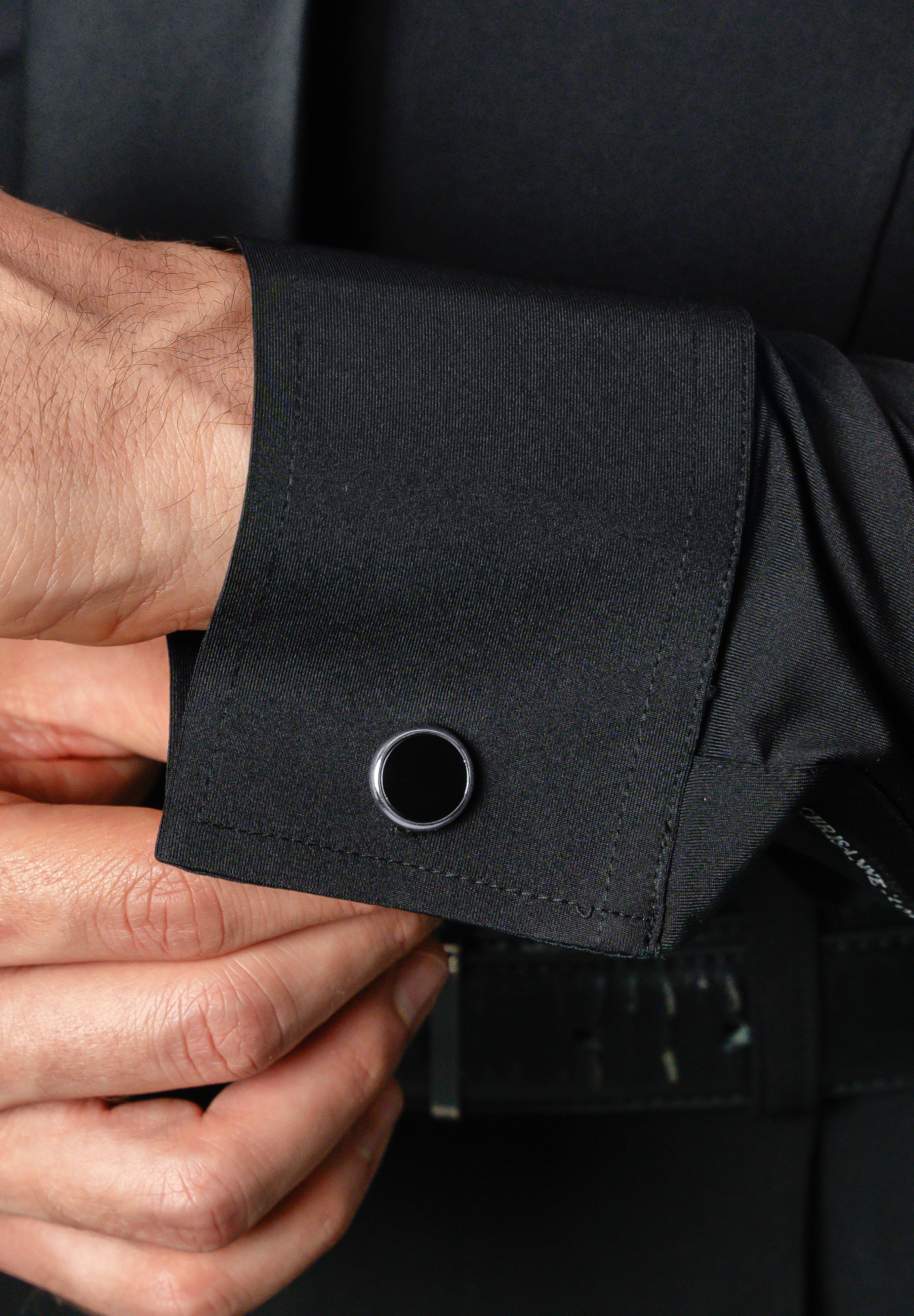 Chrisanne Clover Cufflinks with Silver Trim