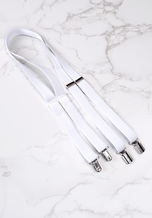Chrisanne Clover Designer Braces Clip End-White