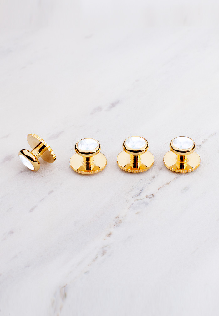 Chrisanne Clover Gold Dress Studs