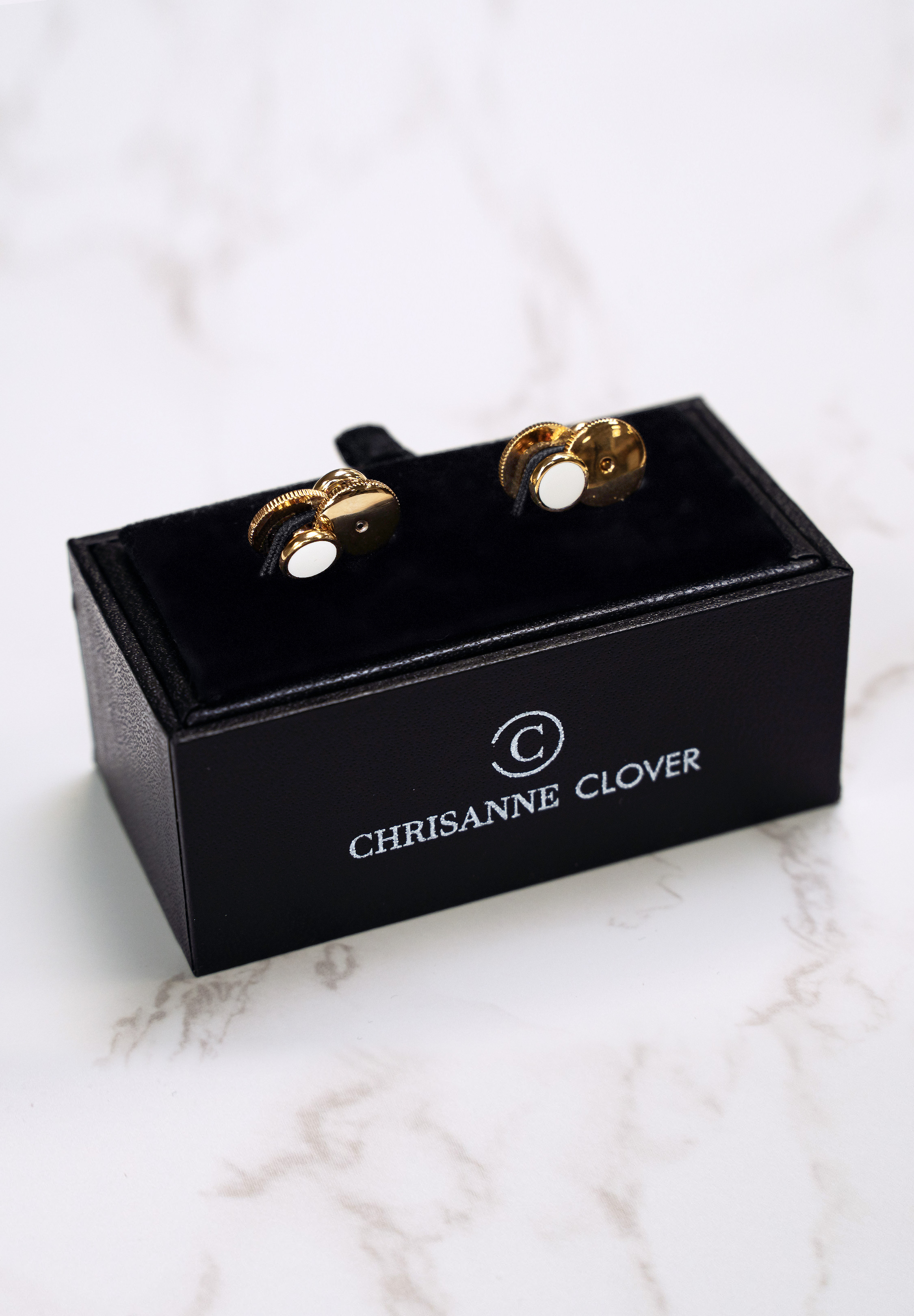 Chrisanne Clover Gold Dress Studs