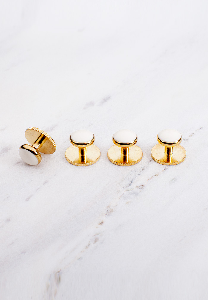 Chrisanne Clover Gold Dress Studs