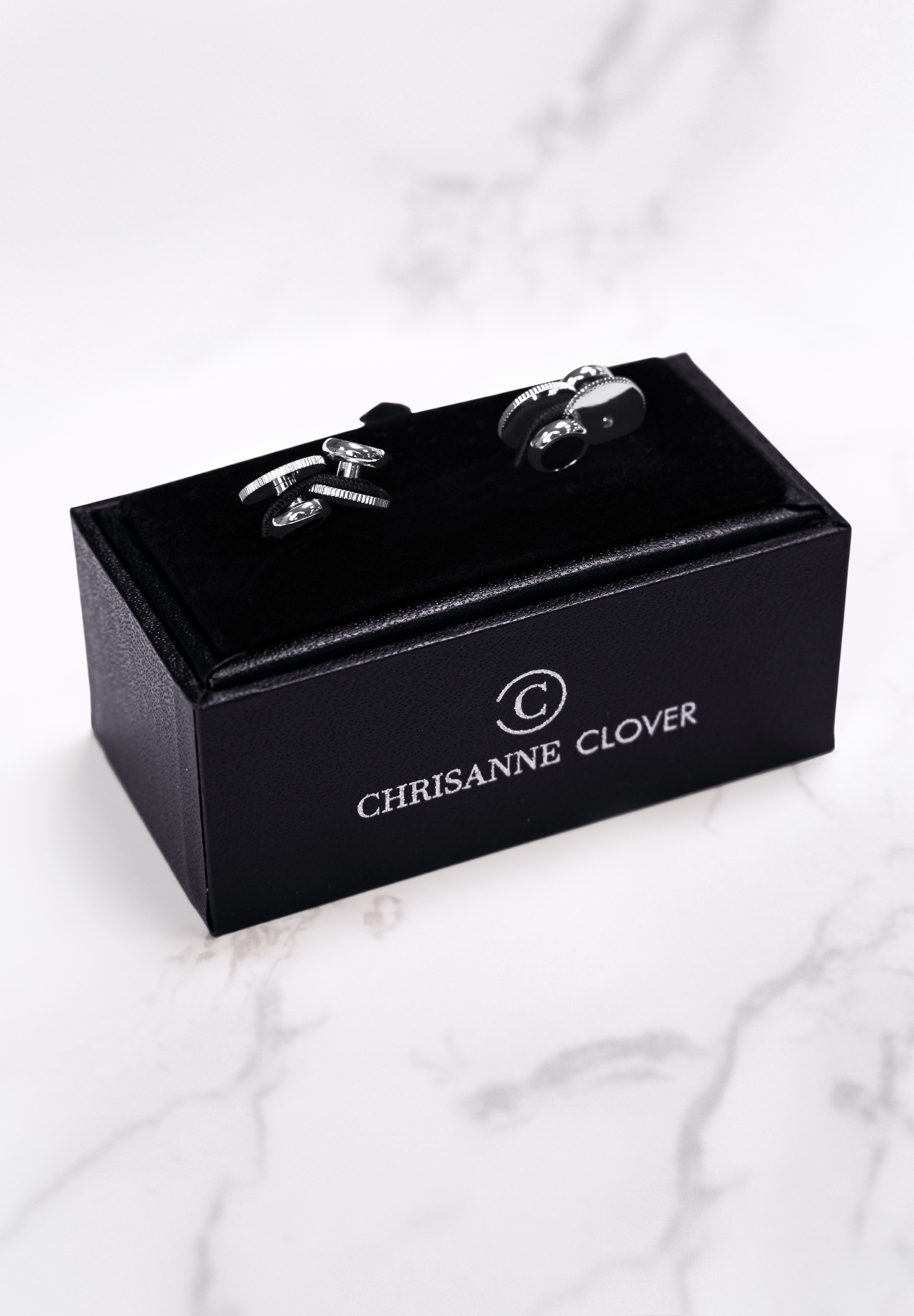 Chrisanne Clover Silver Dress Studs