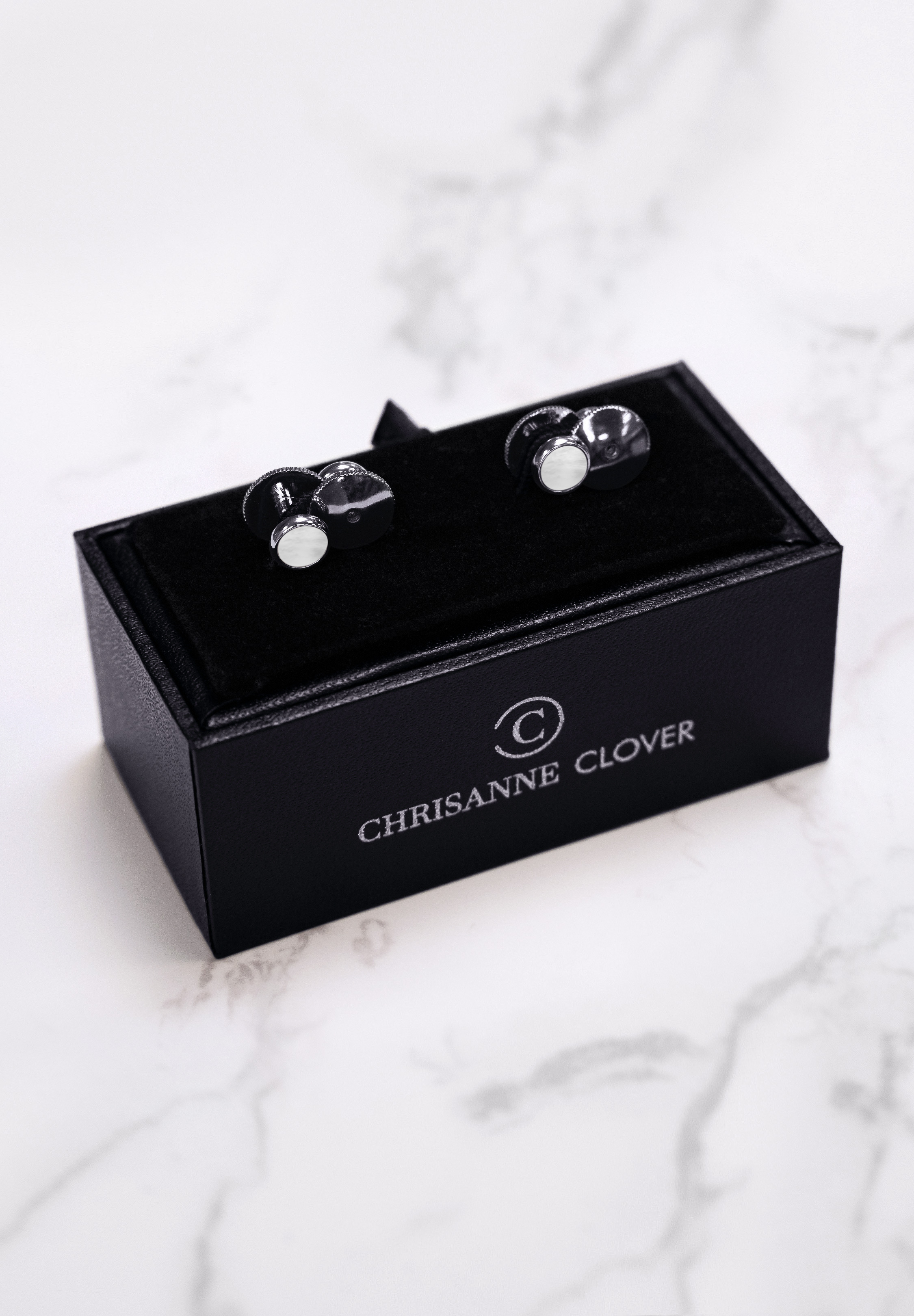 Chrisanne Clover Silver Dress Studs