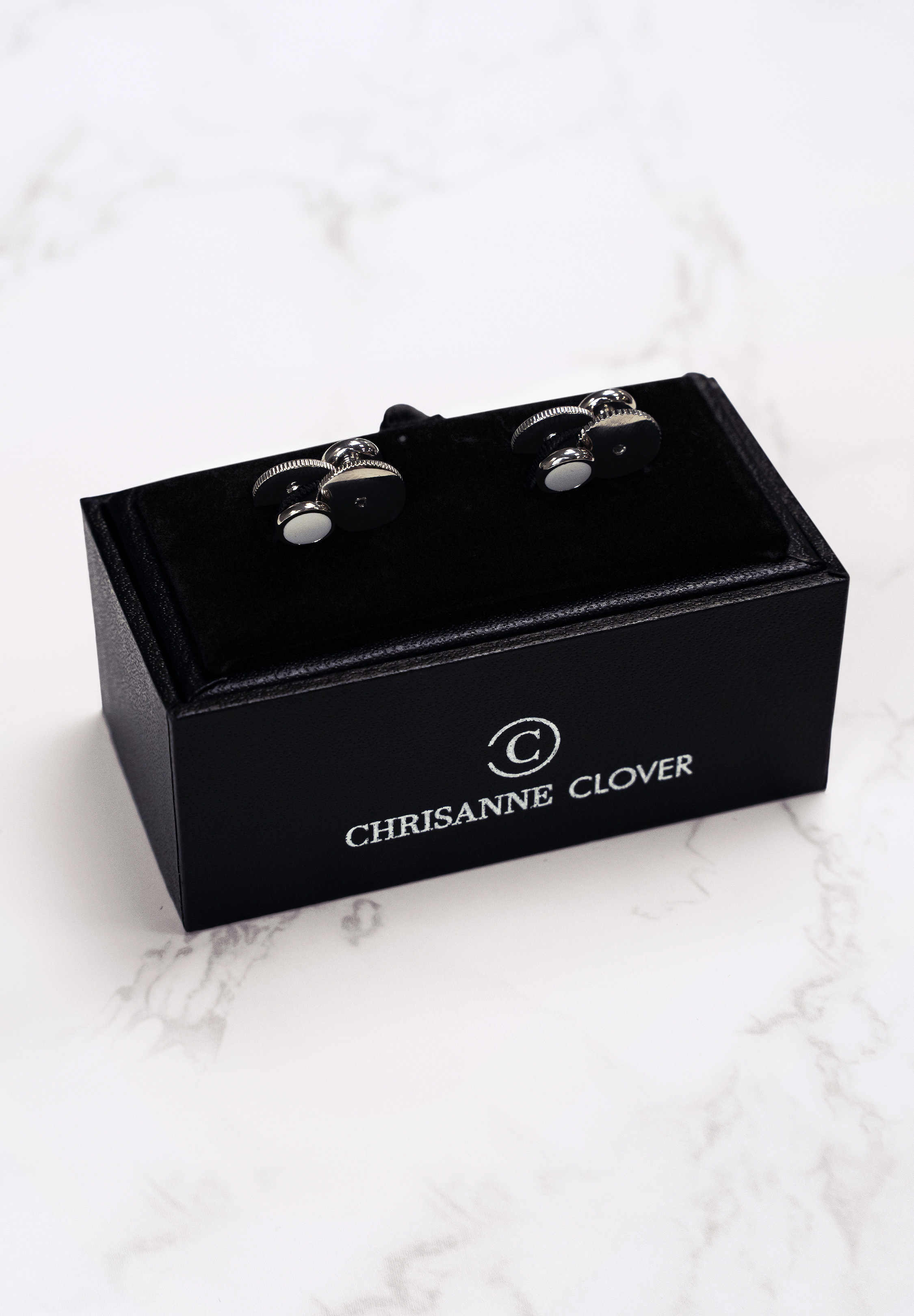 Chrisanne Clover Silver Dress Studs