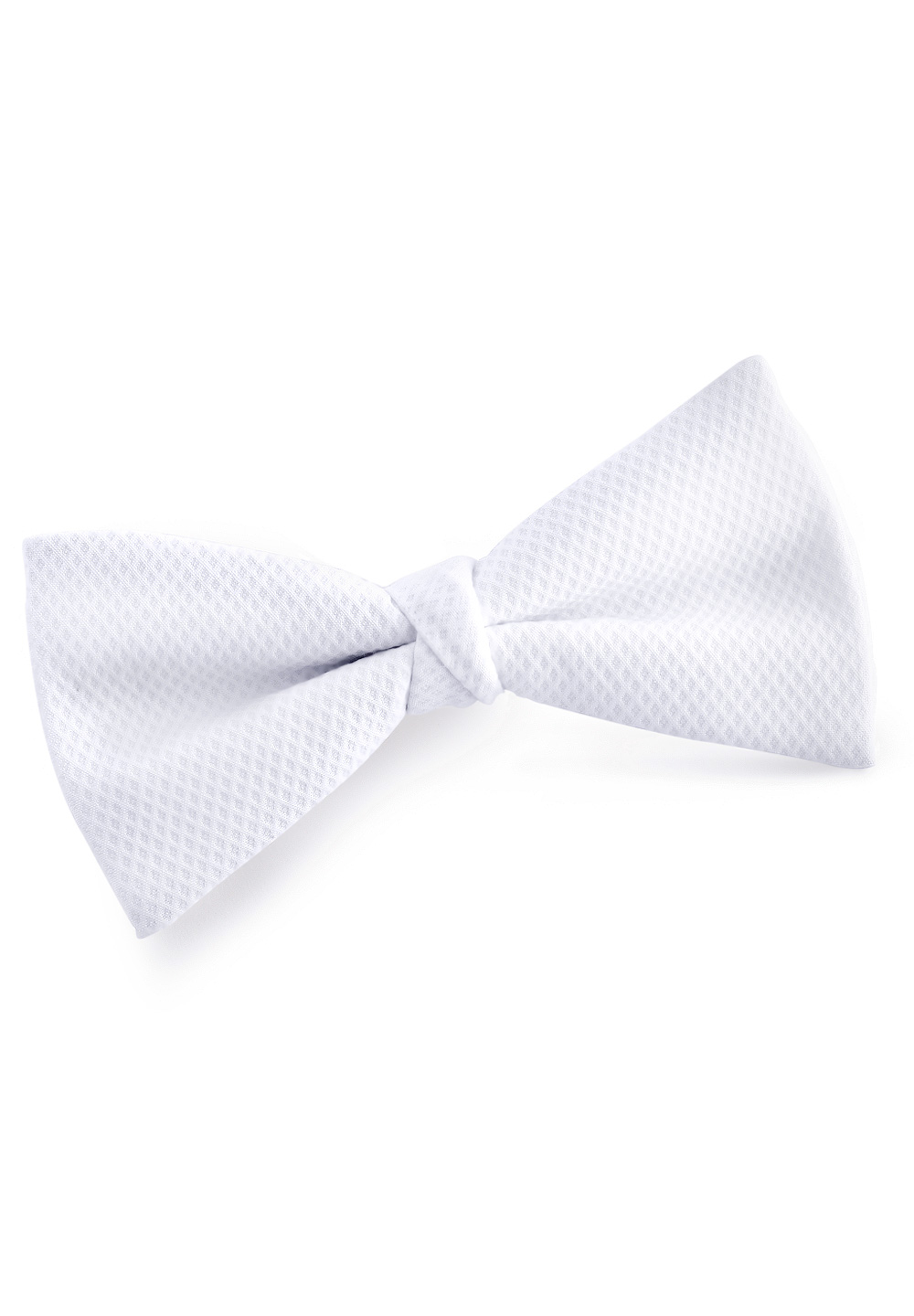 DSI Clip Bow Tie-White Cotton