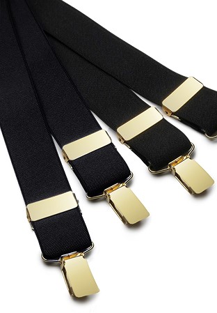 Gents Narrow Clip-on Braces 4700-Black
