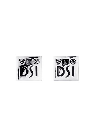 DSI Logo Cufflinks 4615-Silver-Black