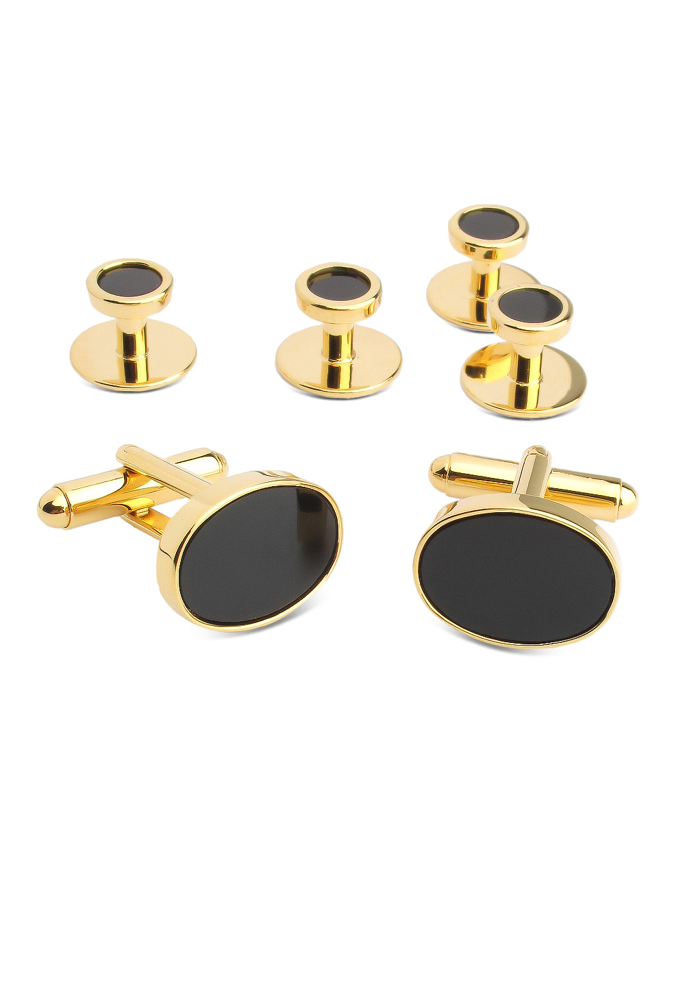 DSI Luxury Cufflinks & Studs Set in Gold Trim 4600