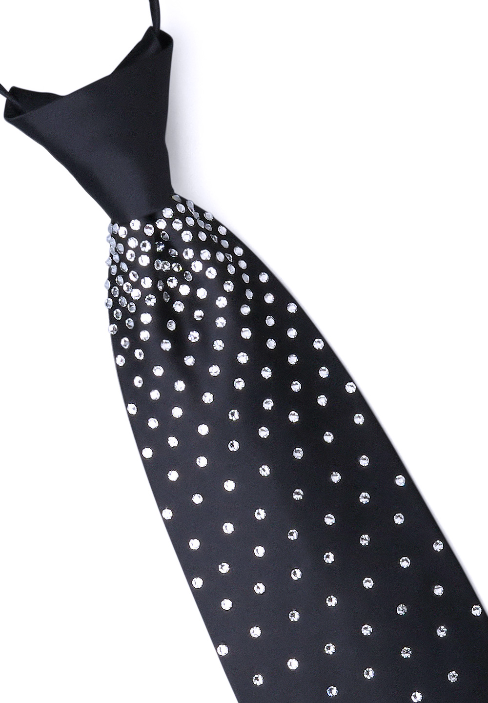 Rhinestone Zip Tie Black-Crystal