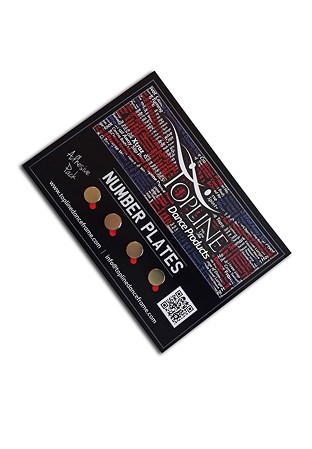 Self-Adhesive Competition Number Plates - Round