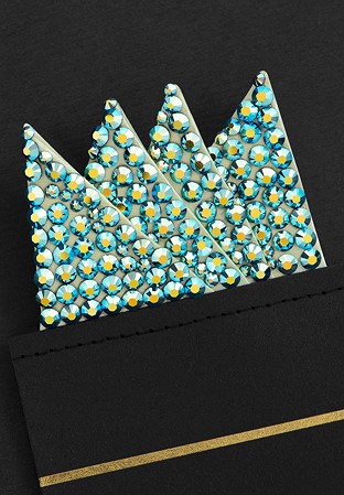 Vito Dance Crystal Pocket Square - Peridot AB
