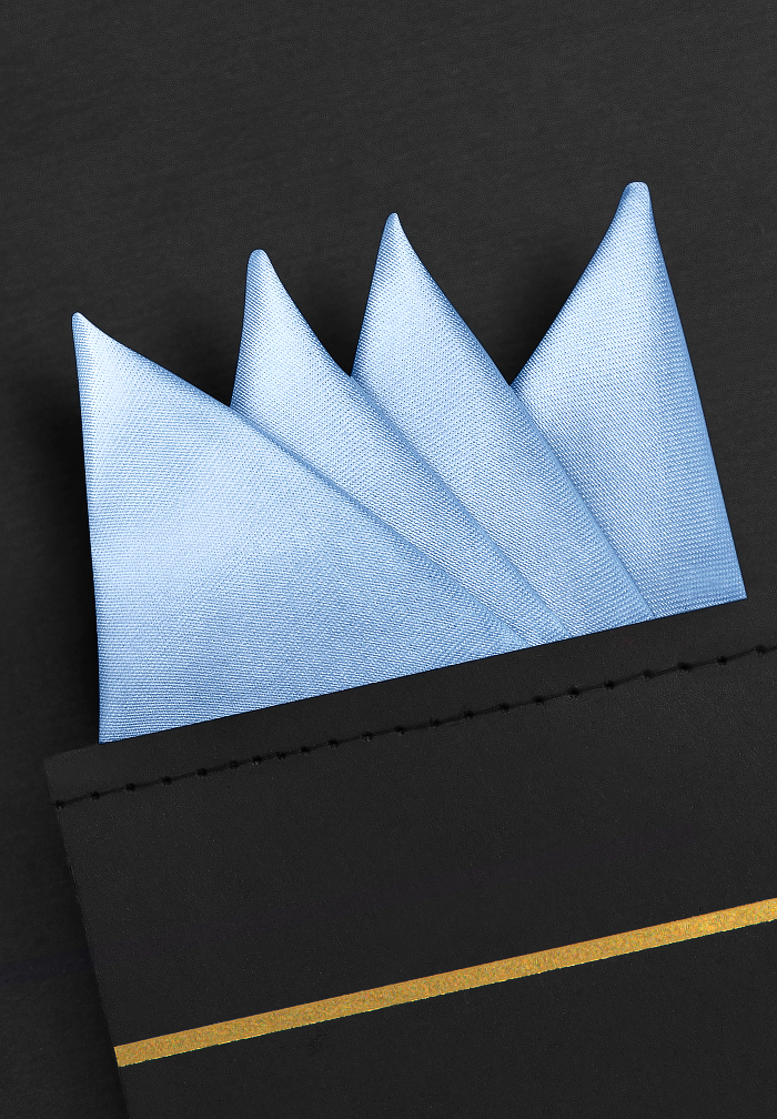 Vito Dance Satin Pocket Square-Light Blue