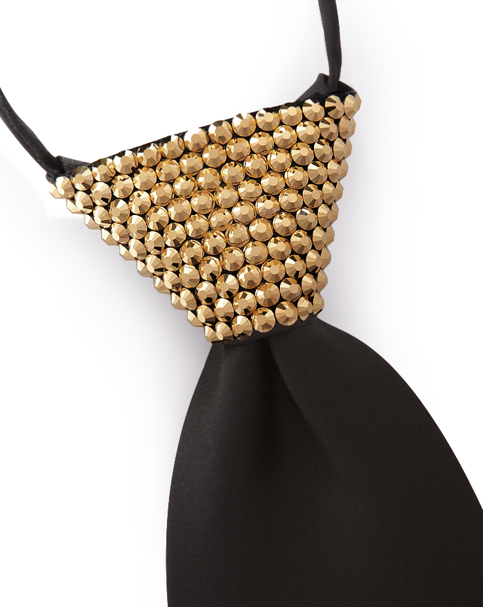 Vito Dance Crystallized Aurum Zip Tie-Black Tie