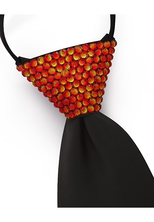 Vito Dance Crystallized Fireopal Zip Tie-Black Tie