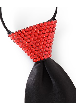 Vito Dance Crystallized Hyacinth Zip Tie-Black Tie
