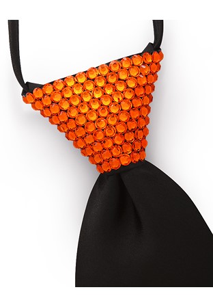 Vito Dance Crystallized Sun Zip Tie-Black Tie