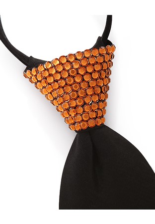 Vito Dance Crystallized Topaz Zip Tie-Black Tie