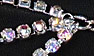 Silver w/ 3 AB Rhinestone Chains