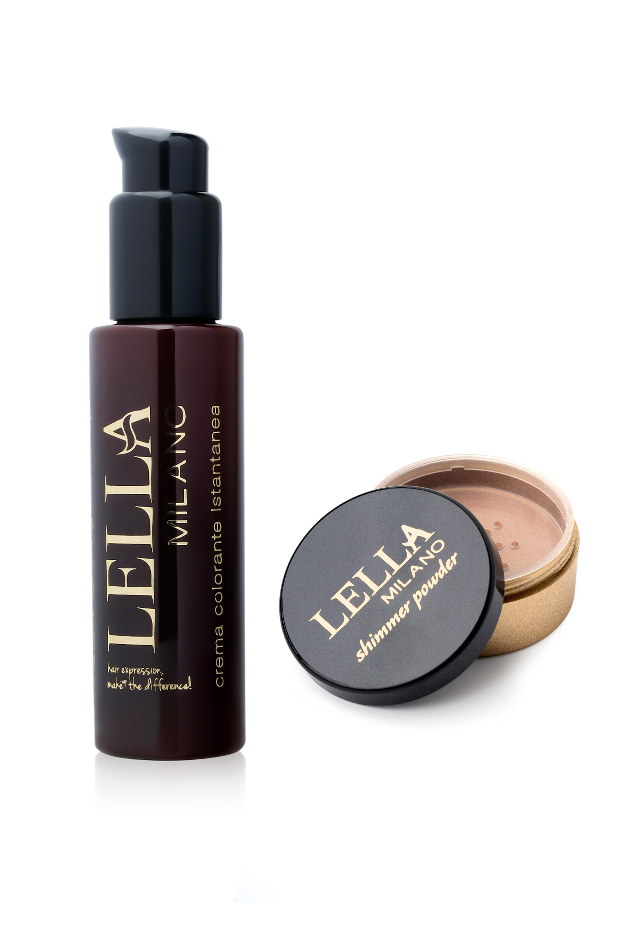 Lella Milano Tanner Set - Instant Tanner & Shimmer Powder-Dark FTB02