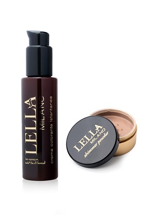 Lella Milano Tanner Set - Instant Tanner & Shimmer Powder-Dark FTB02