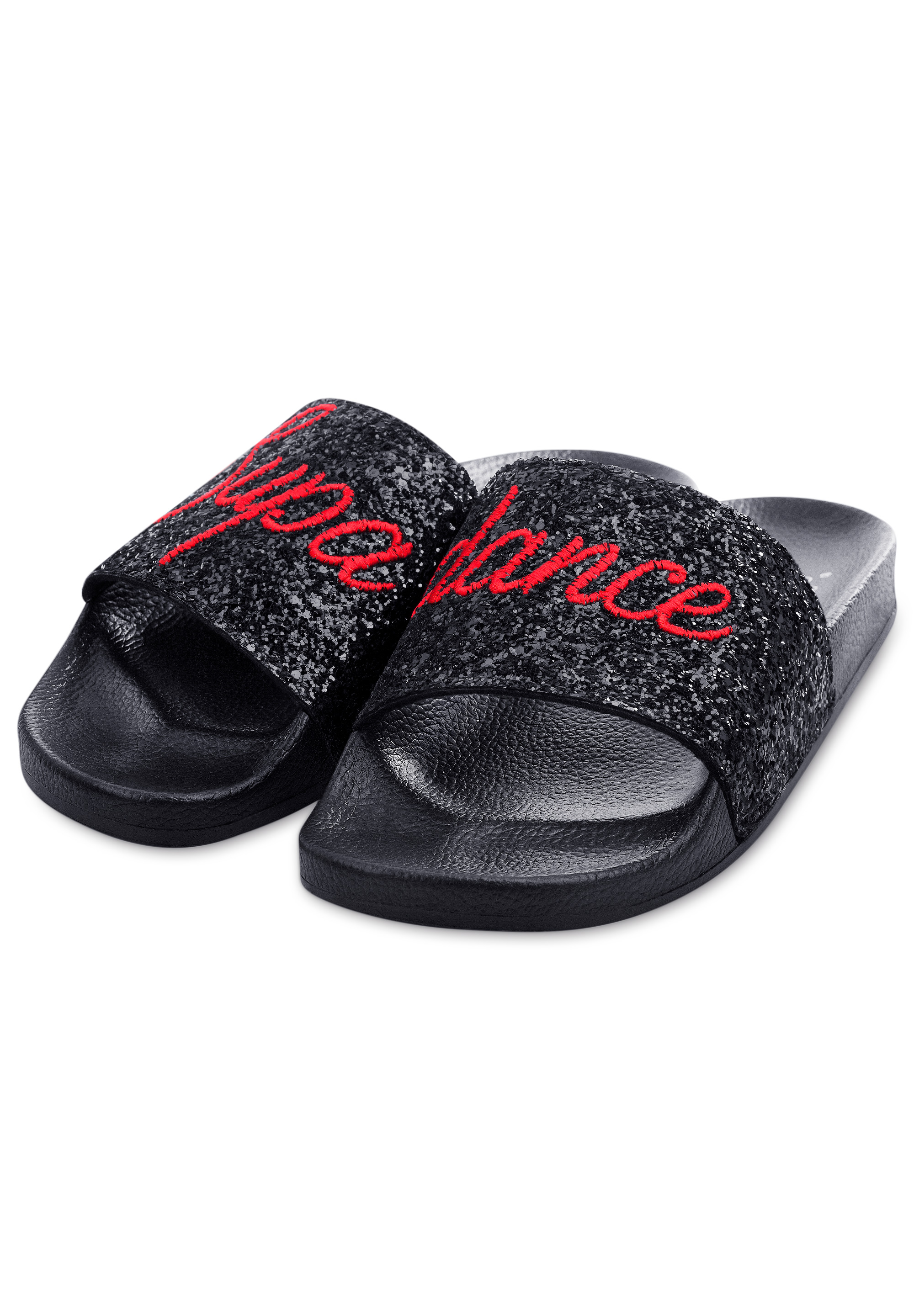 womens slides glitter