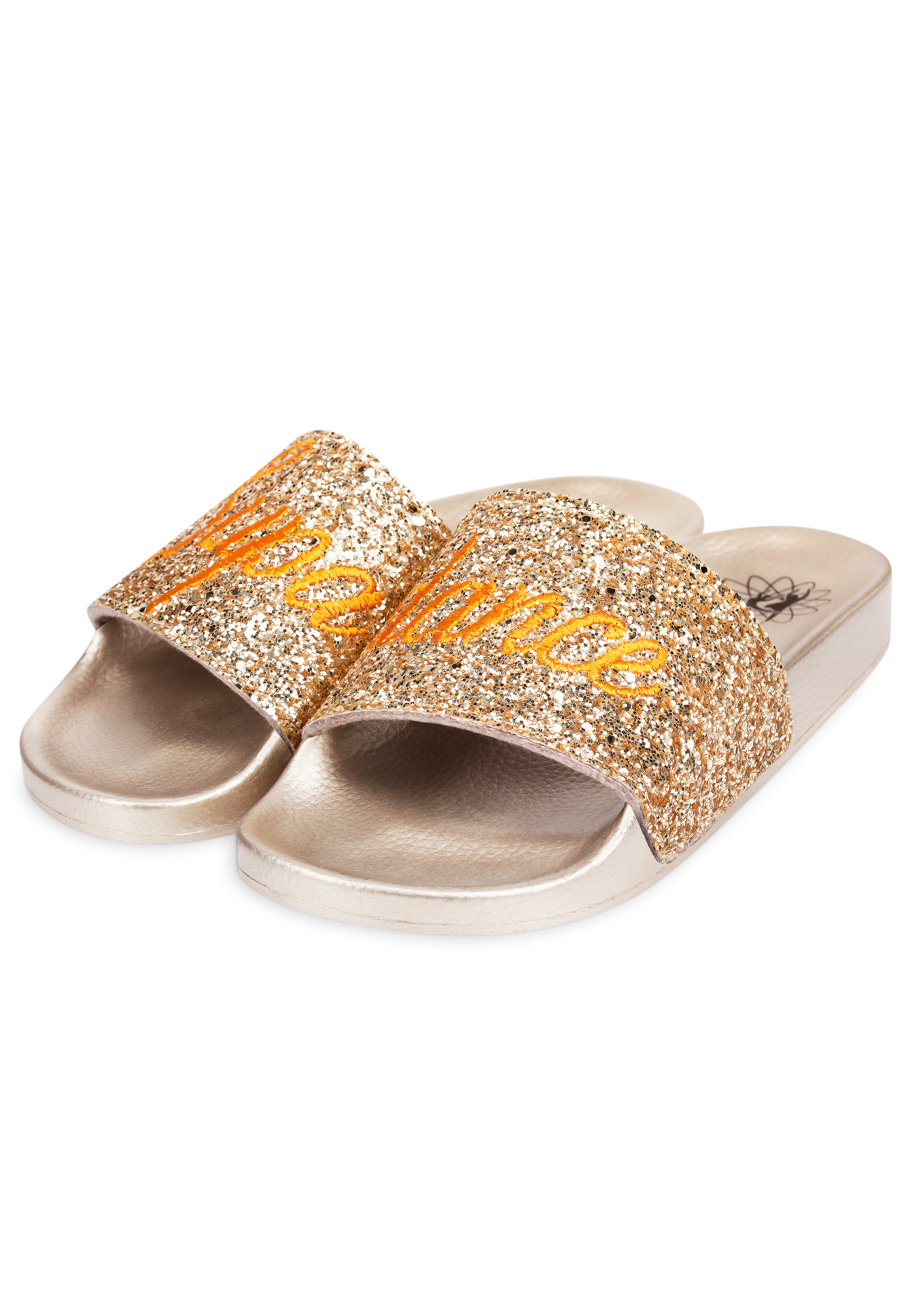 womens slides glitter