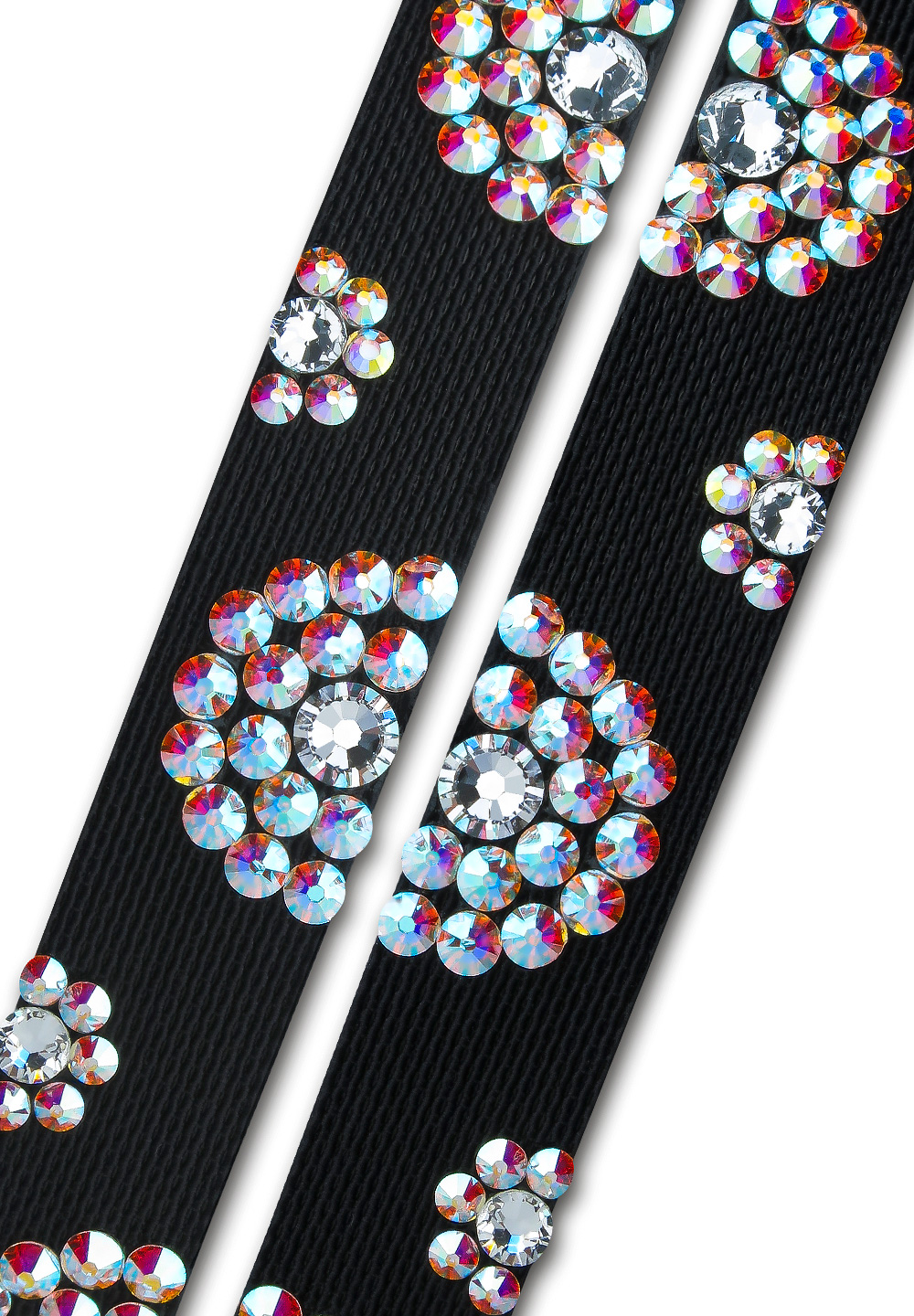 Ballroom Ave Crystallized Shoe Straps CS505 BLK-Crystal AB