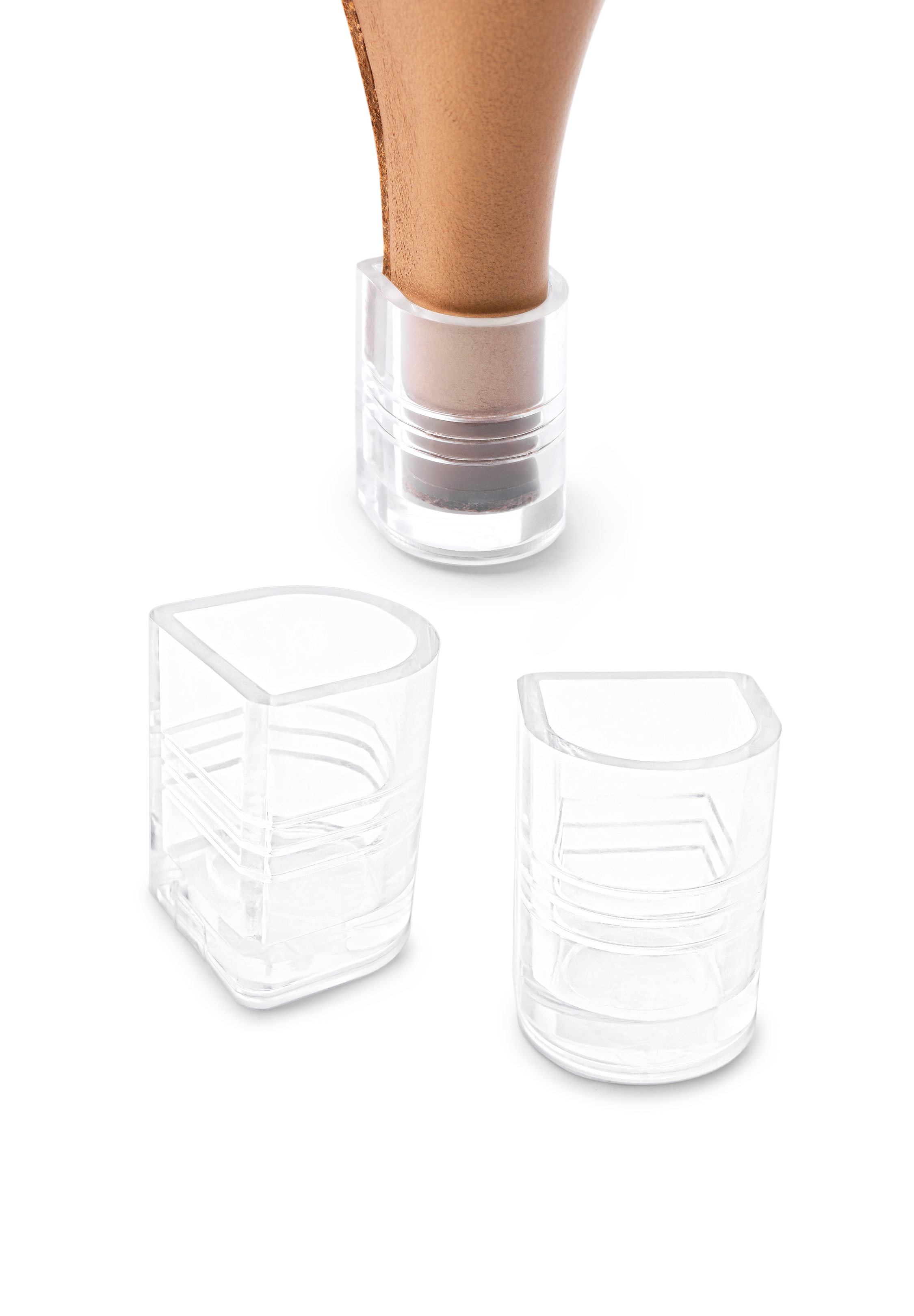 Heel Cup For Freed of London Shoes by GA (3 Pairs)-2 Slim (5cm)-Clear Base