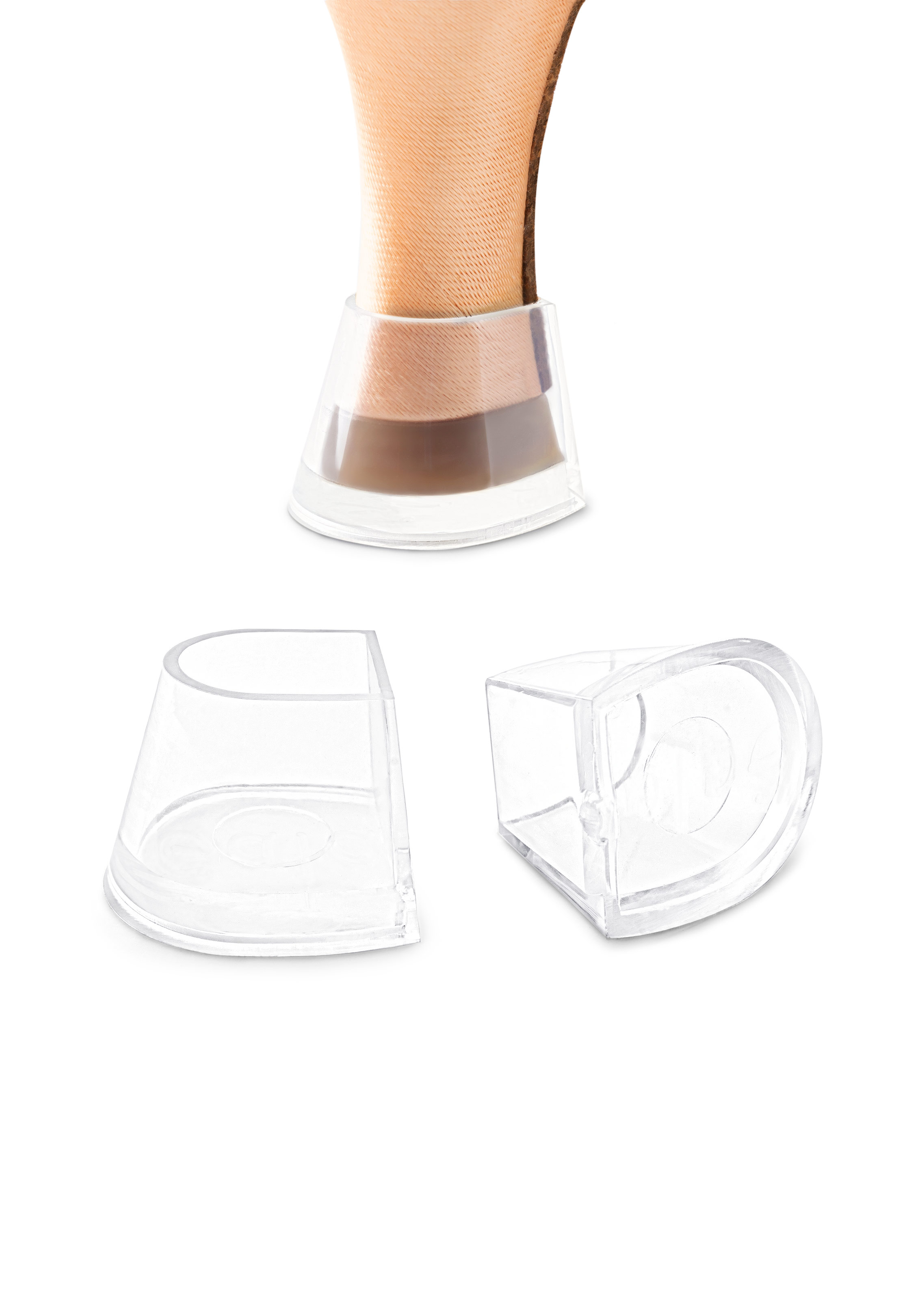 Heel Cup For Werner Kern Shoes by GA (3 Pairs)-6.5 cm-Clear Base