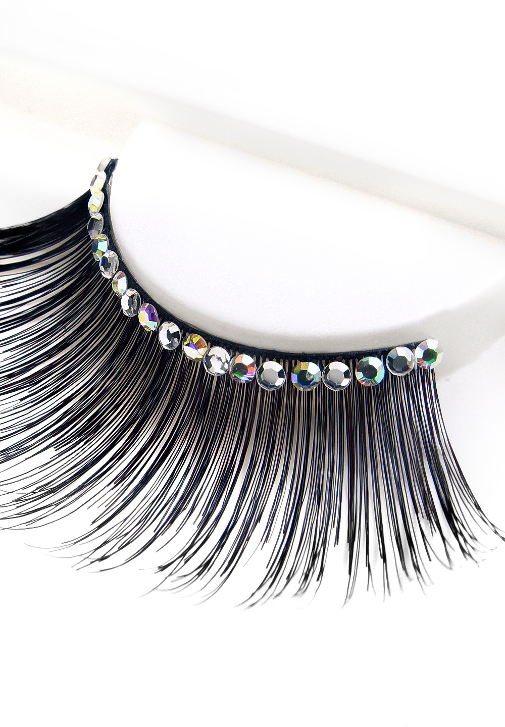 Eyelashes w Swarovski rhinestones 1L301L Black-Black