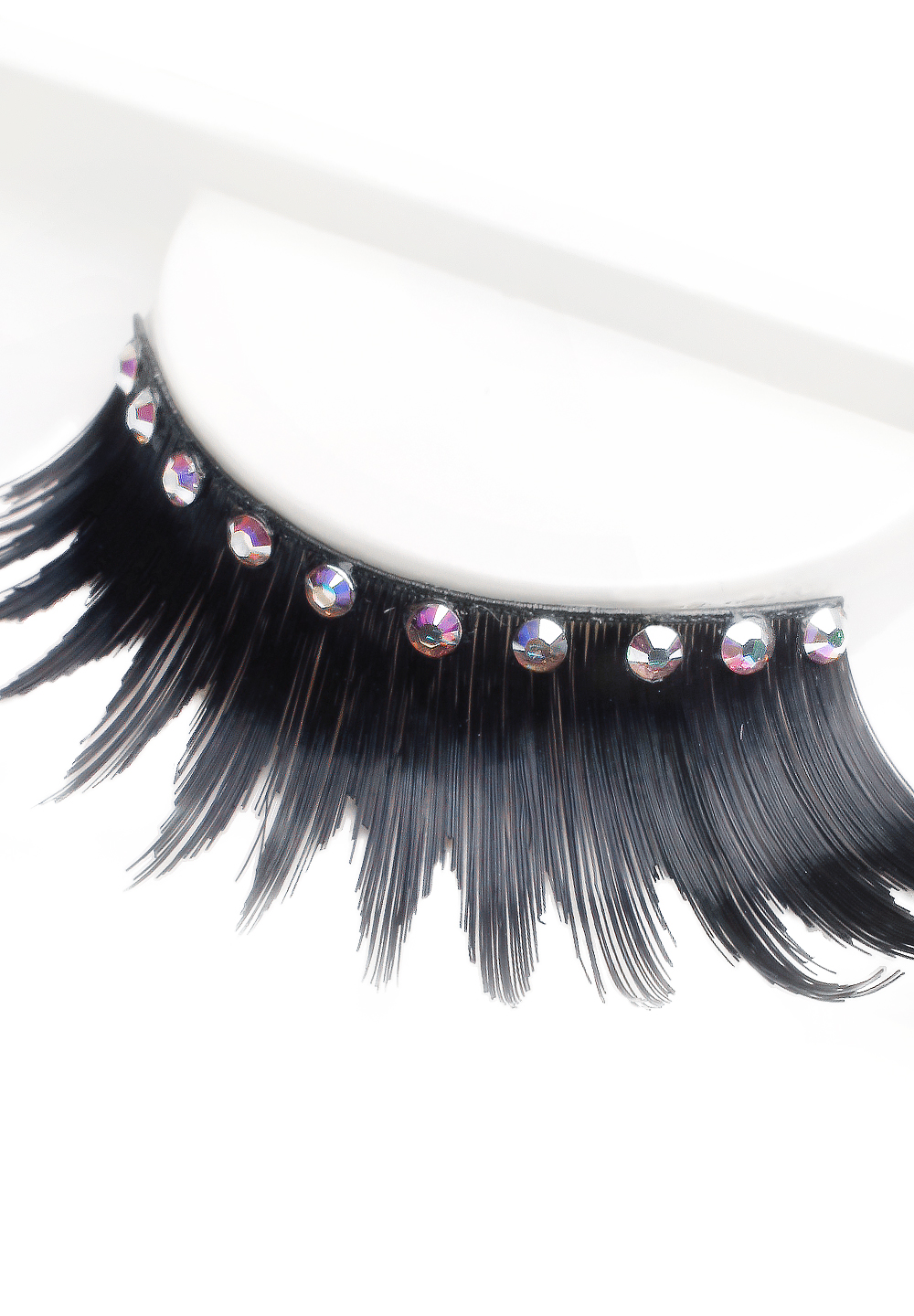 Eyelashes w Swarovski rhinestones 1L316 Black-Black