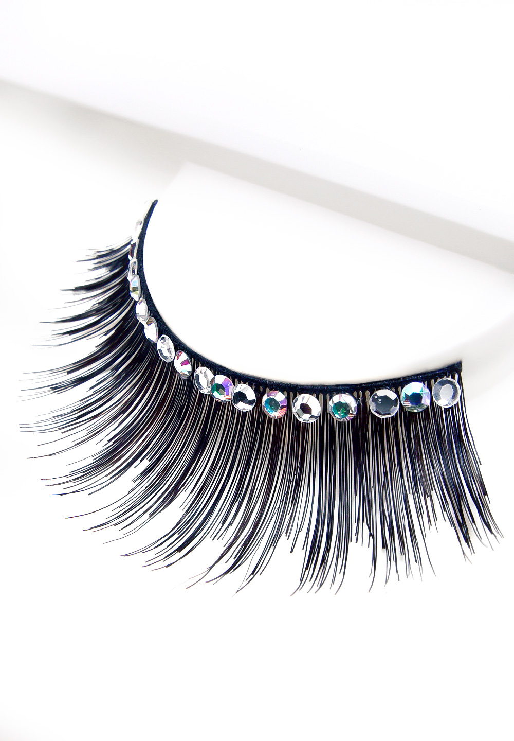 Eyelashes w Swarovski rhinestones 1L335 Black-Black
