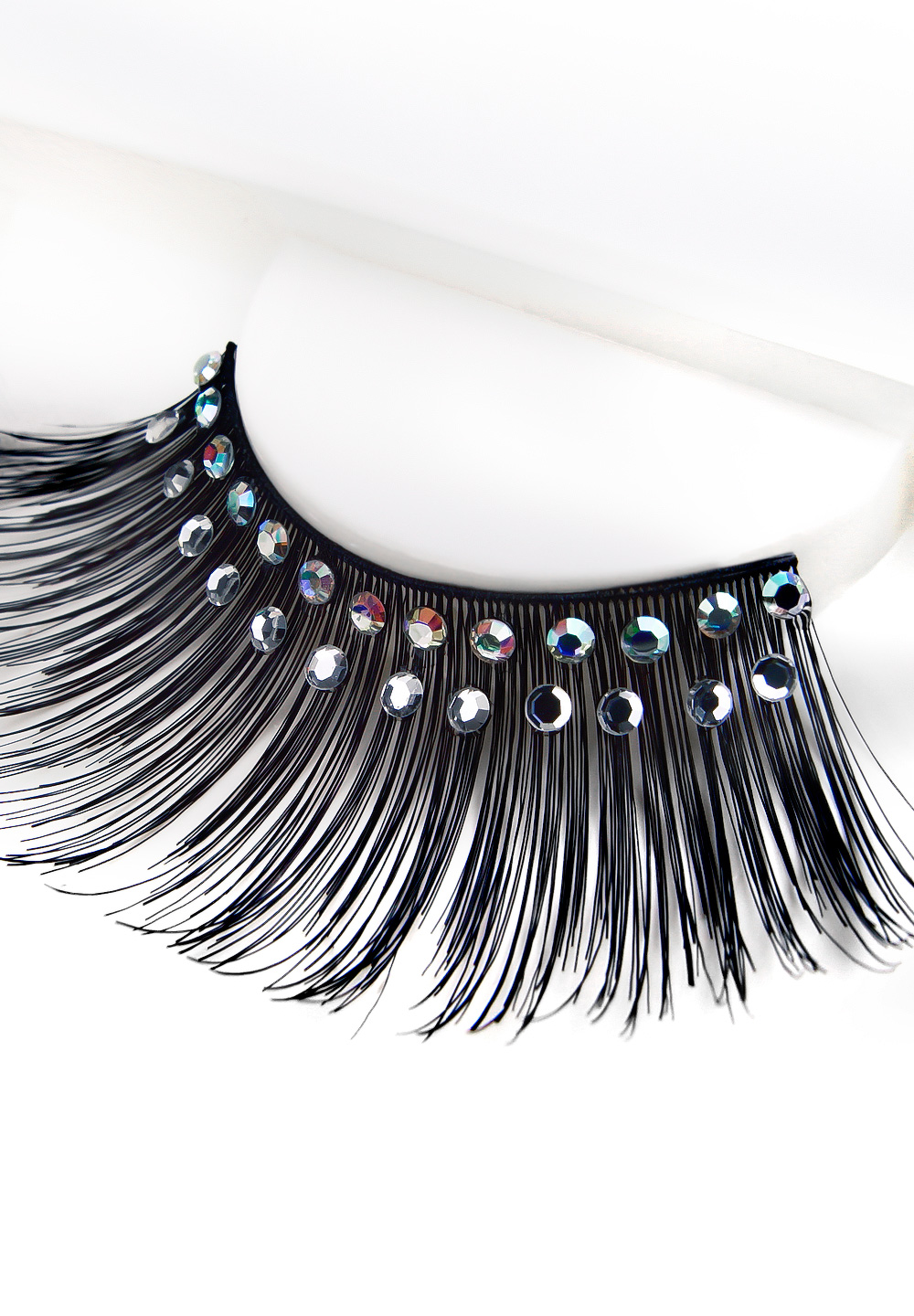 Eyelashes w Swarovski rhinestones 2L301L Black-Black