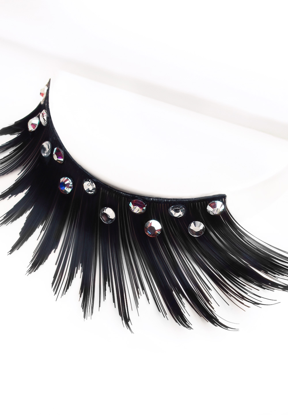 Eyelashes w Swarovski rhinestones 2L316 Black-Black