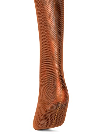 Fishnet Tights Golden Lurex Tread Seamed - Joanna Trojer-Bronze