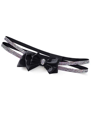 PopconAtelier Crystallized Bow Belt WAB-021-Crystal AB