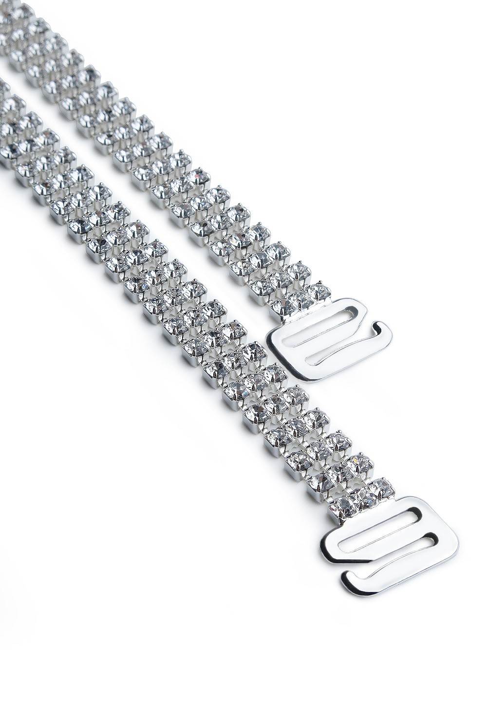 Rhinestone Bra Straps Crystal Bra Straps Adjustable Removable Fancy Bra  Strap Replacement for Bra Tops Dress (Silver)