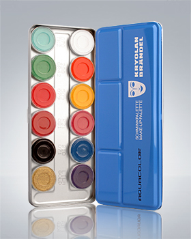 Aquacolor 12 Colors Wet Makeup Palette 1104 Permanent Cosmetics