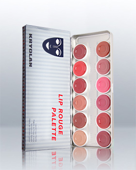 Kryolan Lip Rouge 12 Colors Palette 1204