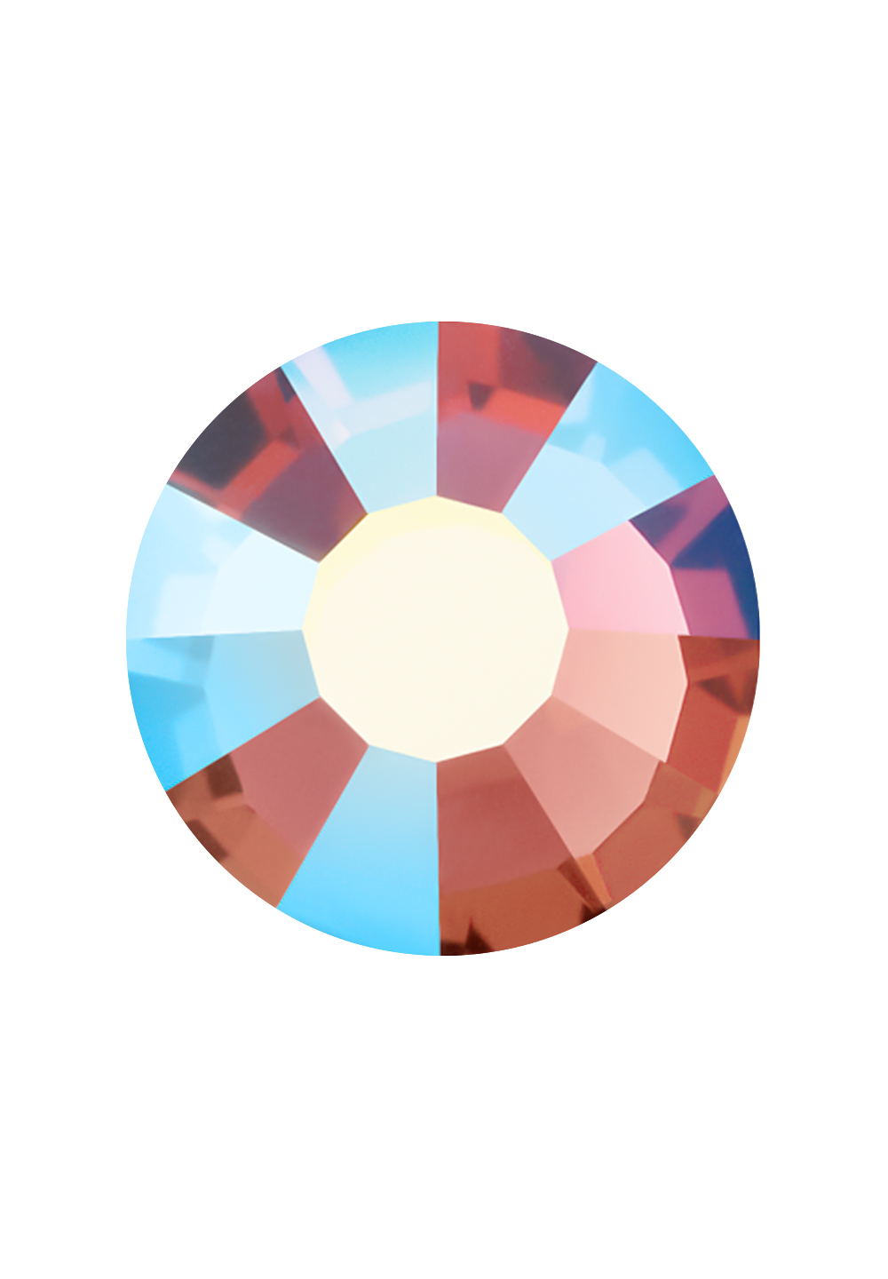 Preciosa FlatBack VIVA12 (438 11 612)-Light Burgundy AB